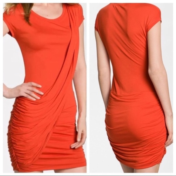 BCBG Dresses & Skirts - BCBG MAXAZRIA Trudie Dress Orange Safron Wrap, XXS